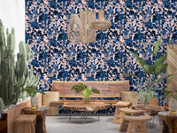 Indigo Grove Botanical Print Wallpaper⁠