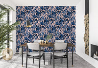 Indigo Grove Botanical Print Wallpaper⁠