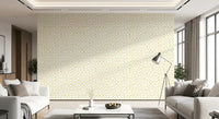 Cream and White Wavy Check Wallpaper⁠