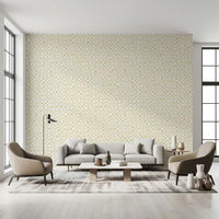 Cream and White Wavy Check Wallpaper⁠