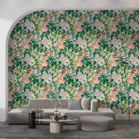 Vintage Botanical Garden Illustration Wallpaper⁠