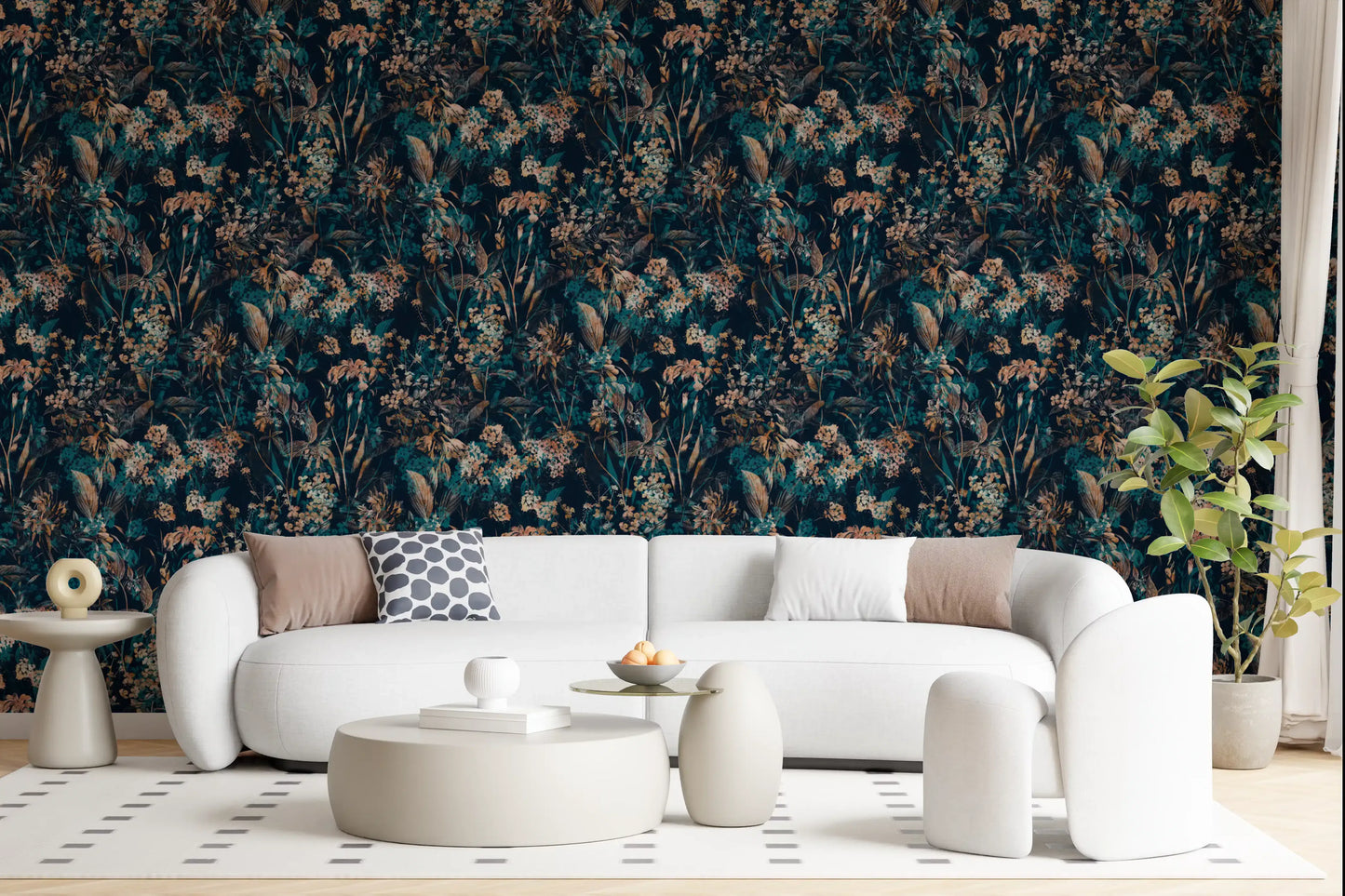 Nocturnal Meadow Pattern Wallpaper⁠