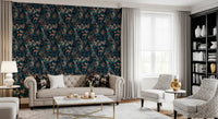 Nocturnal Meadow Pattern Wallpaper⁠