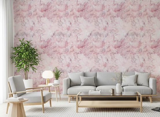 Blush Marble Stone Texture wallpaper warms a living room in pink veining GD11762
