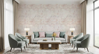 Soft Blush Marble Vein Wallpaper⁠