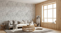 Monochrome Veined Marble Surface Wallpaper⁠
