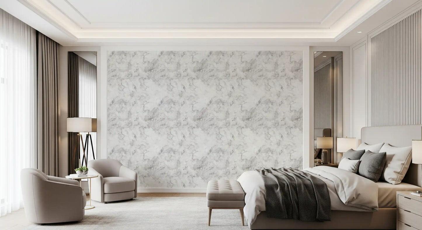 Monochrome Veined Marble Surface Wallpaper⁠