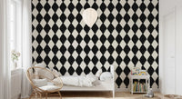 Textured Harlequin Brushwork Wallpaper⁠