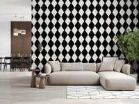 Textured Harlequin Brushwork Wallpaper⁠