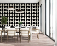 Textured Harlequin Brushwork Wallpaper⁠