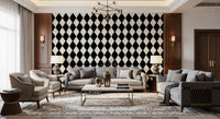 Textured Harlequin Brushwork Wallpaper⁠
