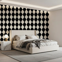 Textured Harlequin Brushwork Wallpaper⁠