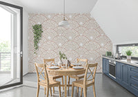 Art Deco Fan Radiating Arcs Wallpaper⁠