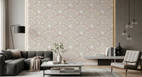 Art Deco Fan Radiating Arcs Wallpaper⁠