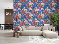 Vintage Botanical Floral Symphony Wallpaper⁠