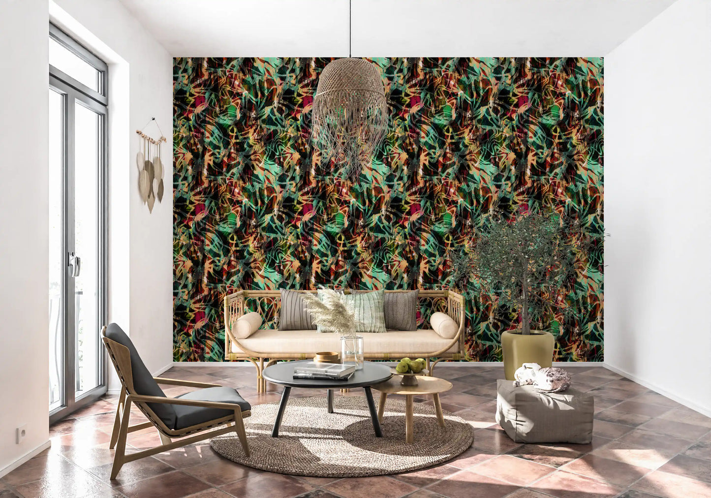 Abstract Painted Expression Wallpaper⁠