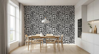 Monochrome Doodle Abstract Shapes Wallpaper⁠