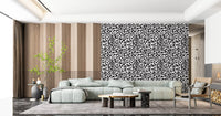 Monochrome Doodle Abstract Shapes Wallpaper⁠