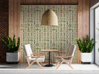 Heritage Field Flora Pistachio Wallpaper⁠