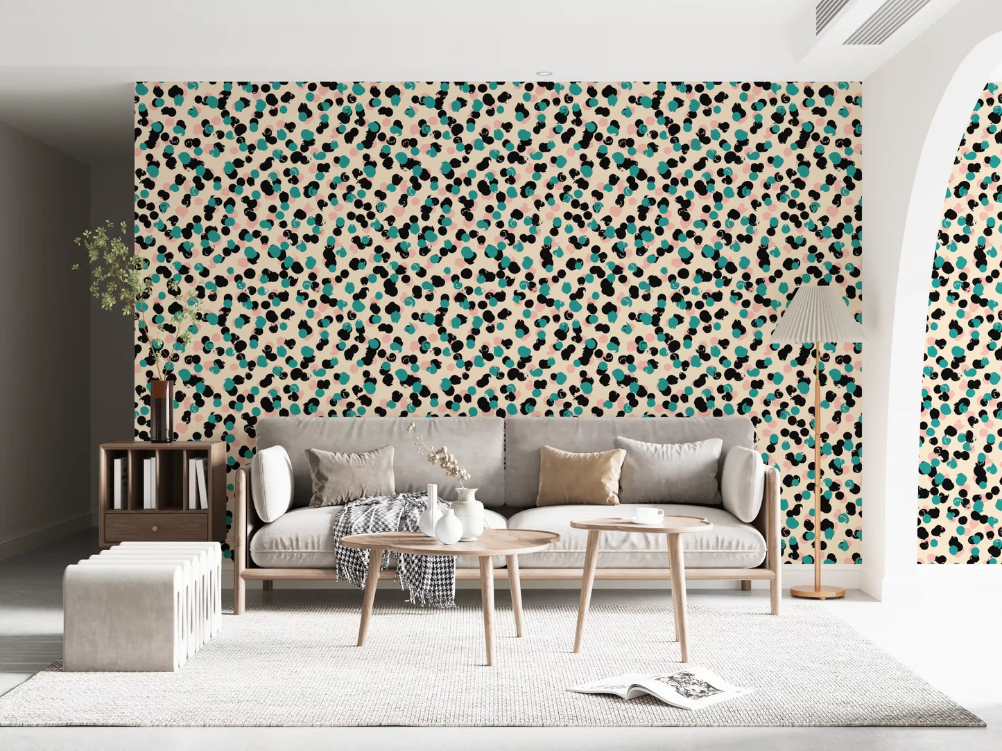Textured Spotty Modern Pattern Wallpaper⁠