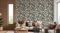 Interwoven Monochromatic Curves Wallpaper⁠