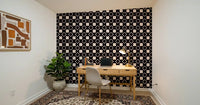 Minimalist Monochrome Geometric Grid Wallpaper⁠