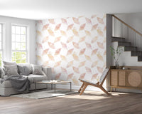 Layered Peach Geometric Blocks Wallpaper⁠