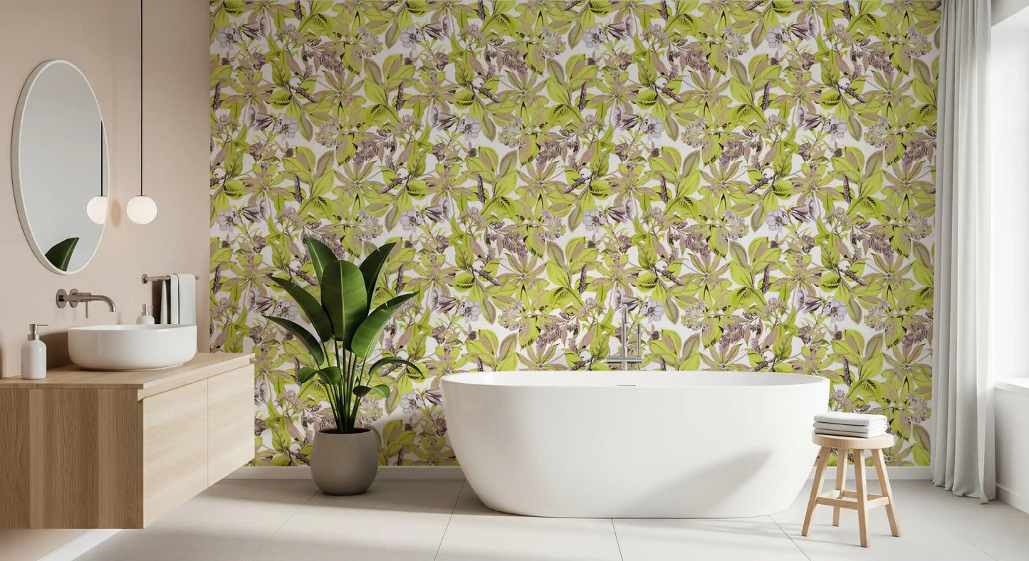 Lush Botanical Garden Foliage Wallpaper⁠