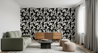 Abstract Cream Branch Pattern Wallpaper⁠