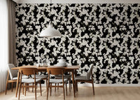 Abstract Cream Branch Pattern Wallpaper⁠