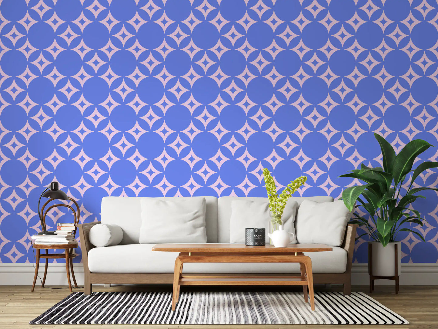 Geometric Starburst Pattern Wallpaper⁠