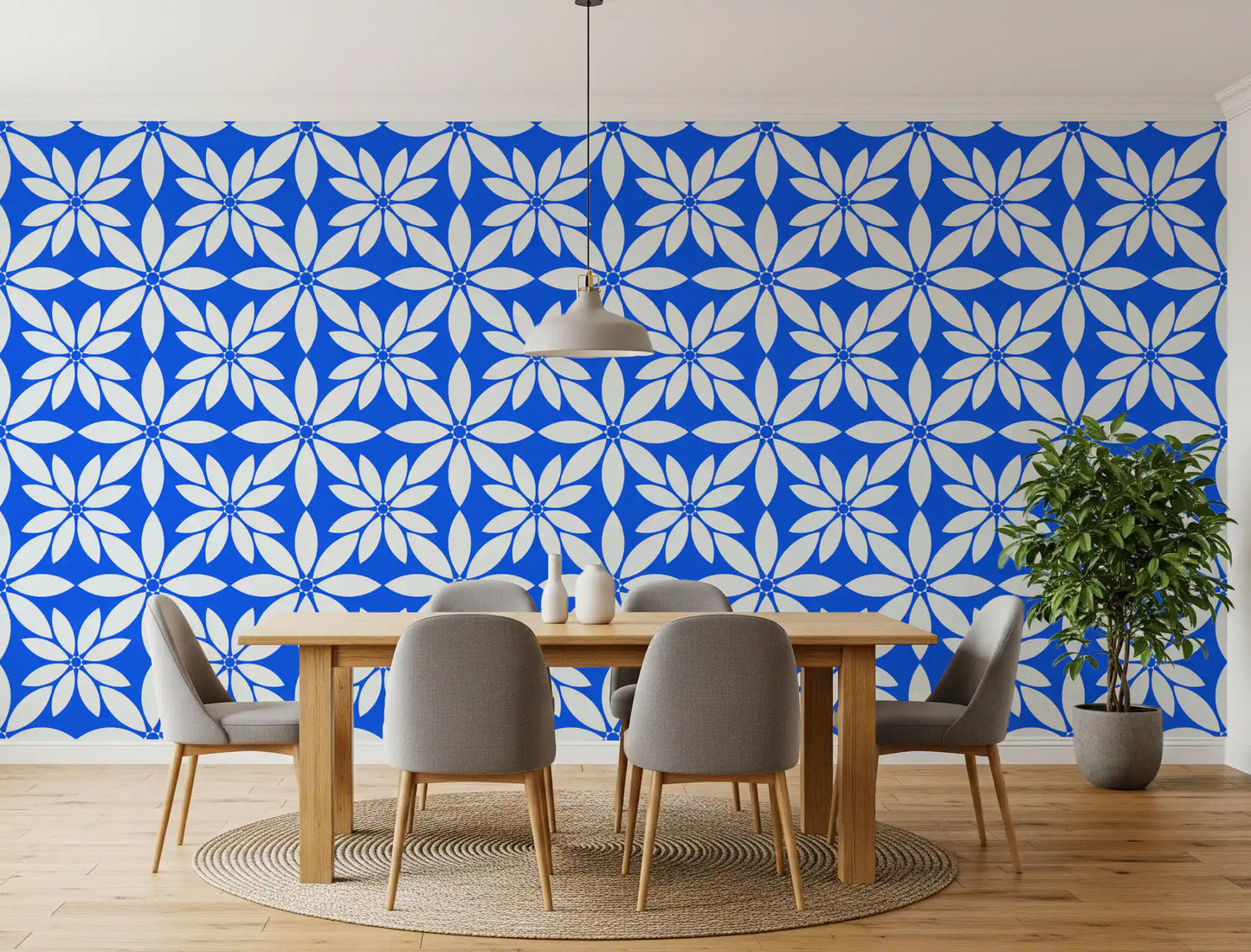 Azure Petal Geometry Wallpaper⁠