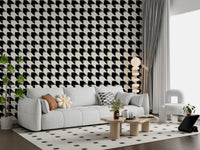 Abstract Ink Geometric Grid Wallpaper⁠