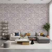 Monochrome Floral Engraving Wallpaper⁠