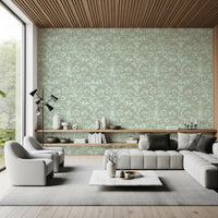Heritage Floral Line Art Design Wallpaper⁠