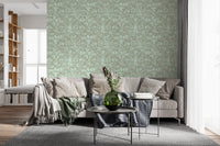 Heritage Floral Line Art Design Wallpaper⁠
