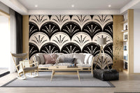 Abstract Radiating Circle Motif Wallpaper⁠