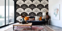 Abstract Radiating Circle Motif Wallpaper⁠
