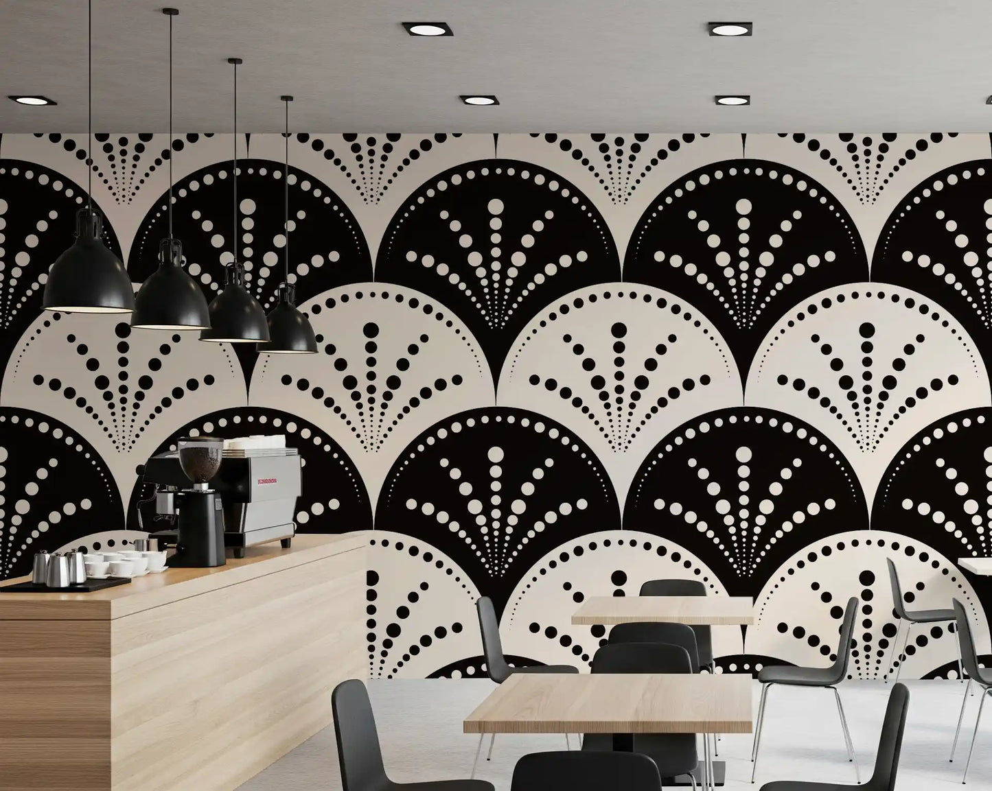 Abstract Radiating Circle Motif Wallpaper⁠