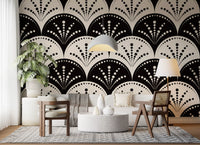 Abstract Radiating Circle Motif Wallpaper⁠
