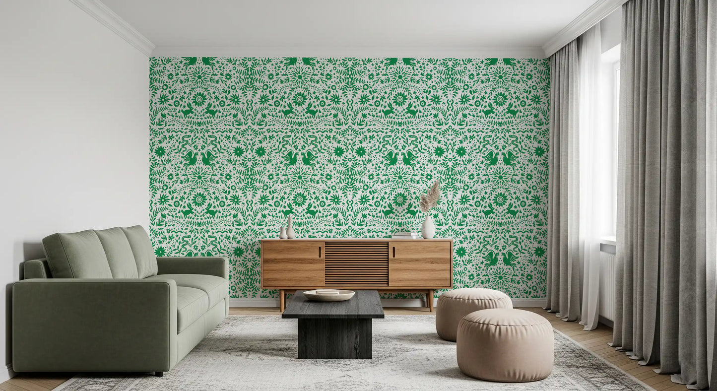 Whimsical Woodland Greenery Wallpaper⁠