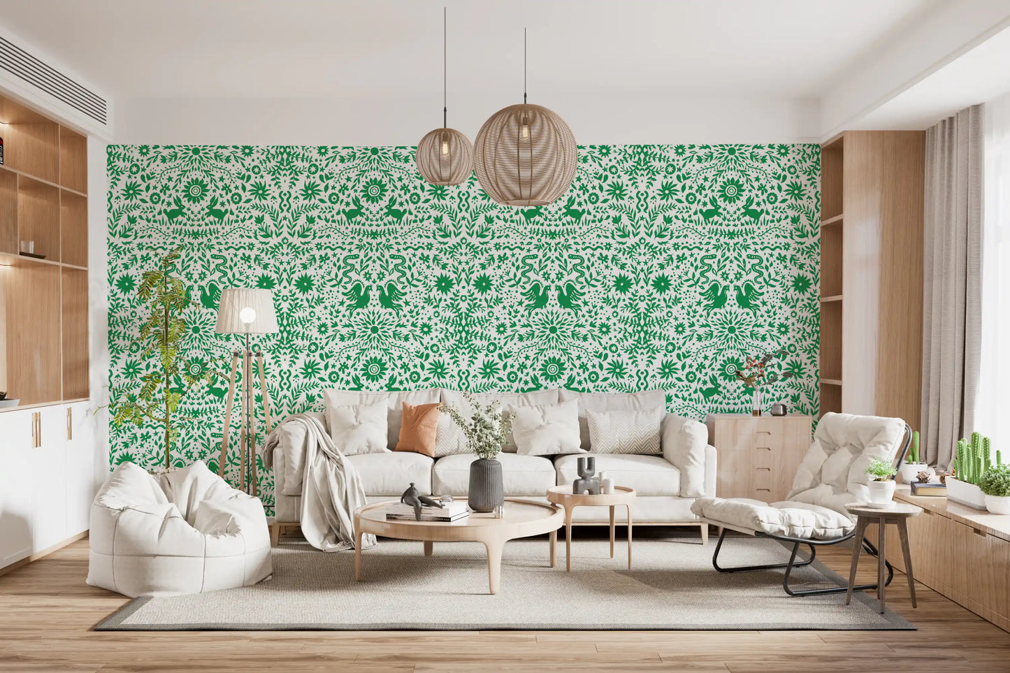 Whimsical Woodland Greenery Wallpaper⁠