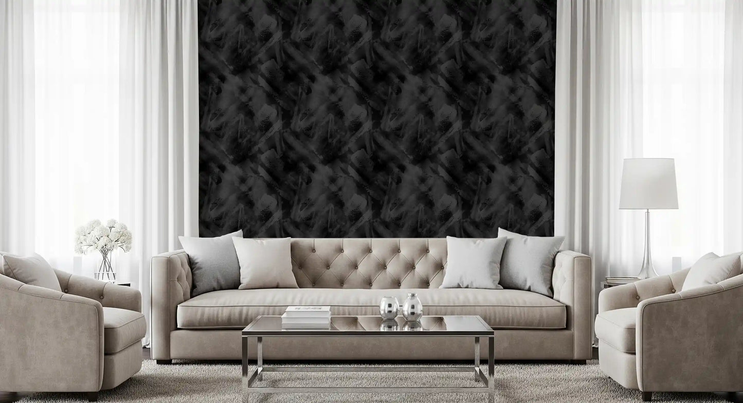 Monochromatic Brushwork Texture Wallpaper⁠