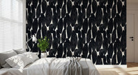 Dark Charcoal Sculptural Forms Wallpaper⁠
