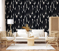 Dark Charcoal Sculptural Forms Wallpaper⁠
