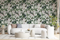 Serene Botanical Foliage Wallpaper⁠