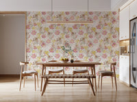 Vintage Pastel Floral Meadow Wallpaper⁠