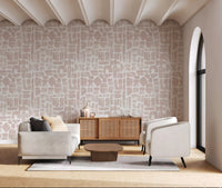 Abstract Painted Shapes in Blush Wallpaper⁠
