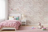 Abstract Painted Shapes in Blush Wallpaper⁠