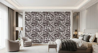 Abstract Painted Shapes Pattern Wallpaper⁠